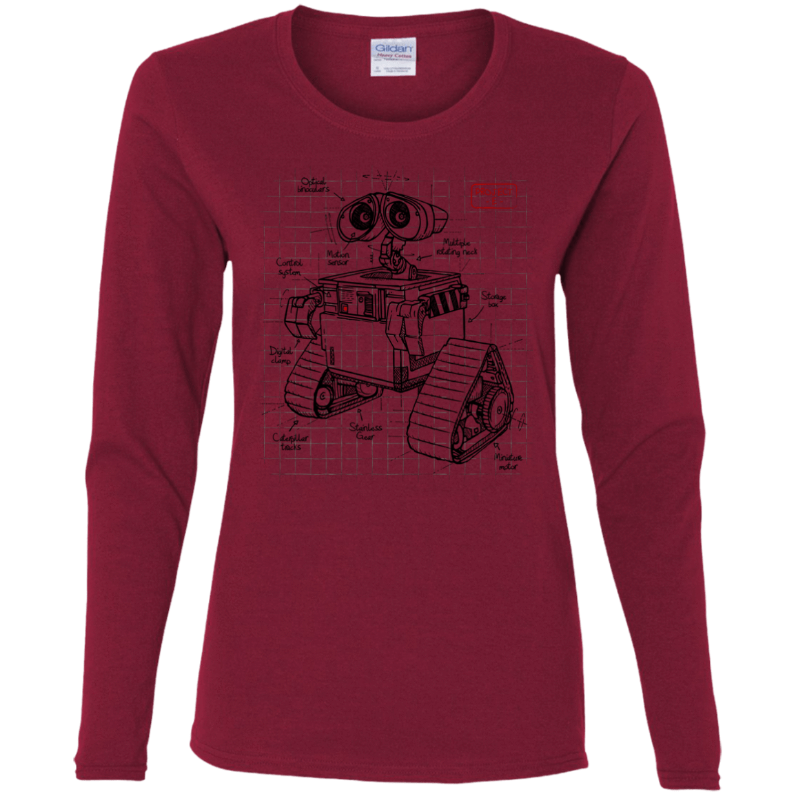T-Shirts Cardinal / S WALL-E Plan Women's Long Sleeve T-Shirt