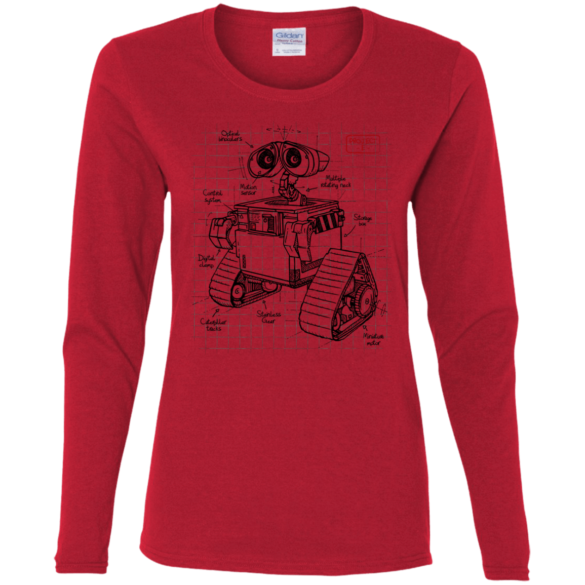 T-Shirts Red / S WALL-E Plan Women's Long Sleeve T-Shirt