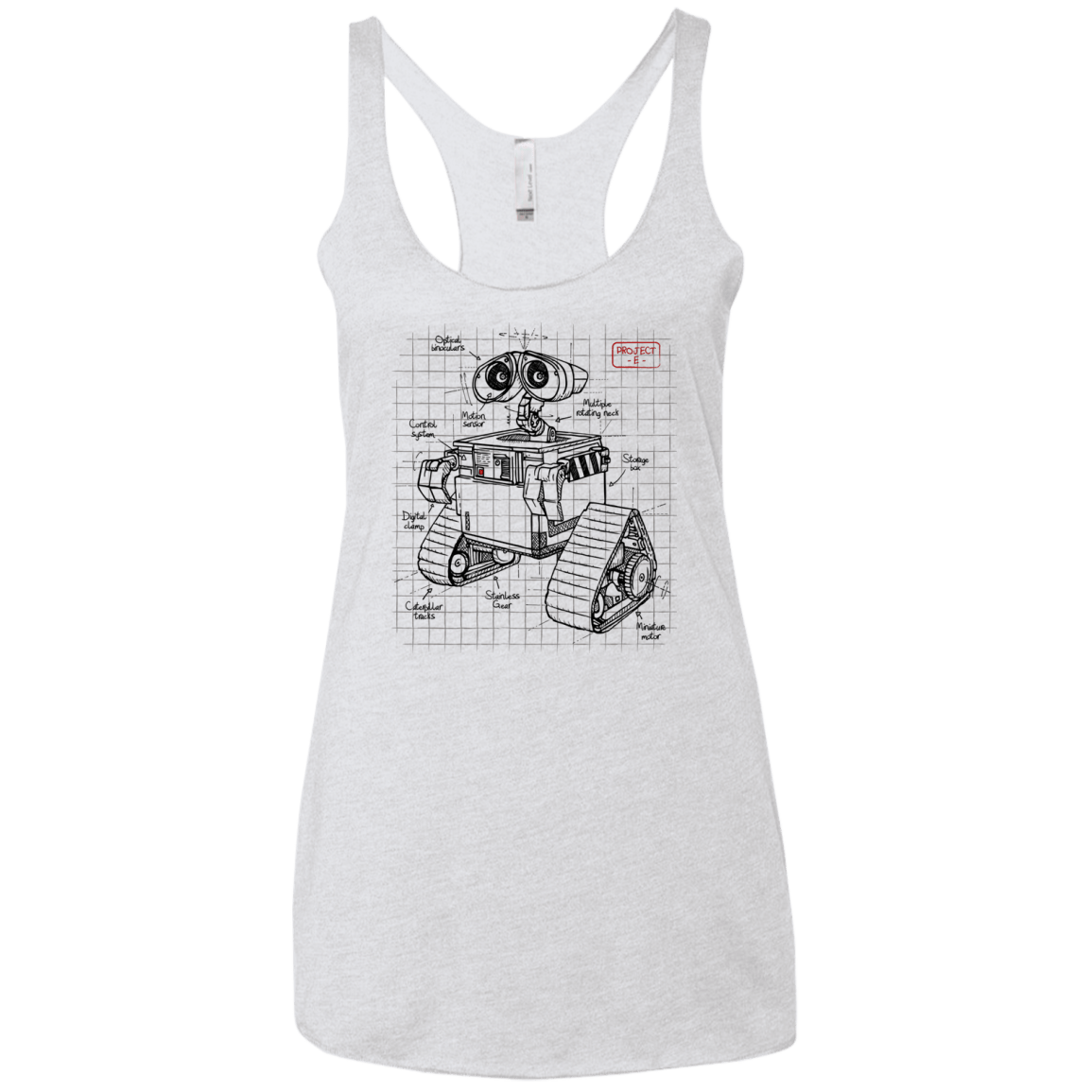 WALL-E Plan Women's Triblend Racerback Tank