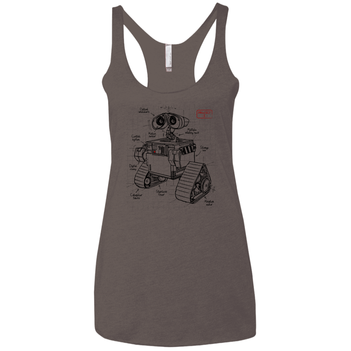 WALL-E Plan Women's Triblend Racerback Tank