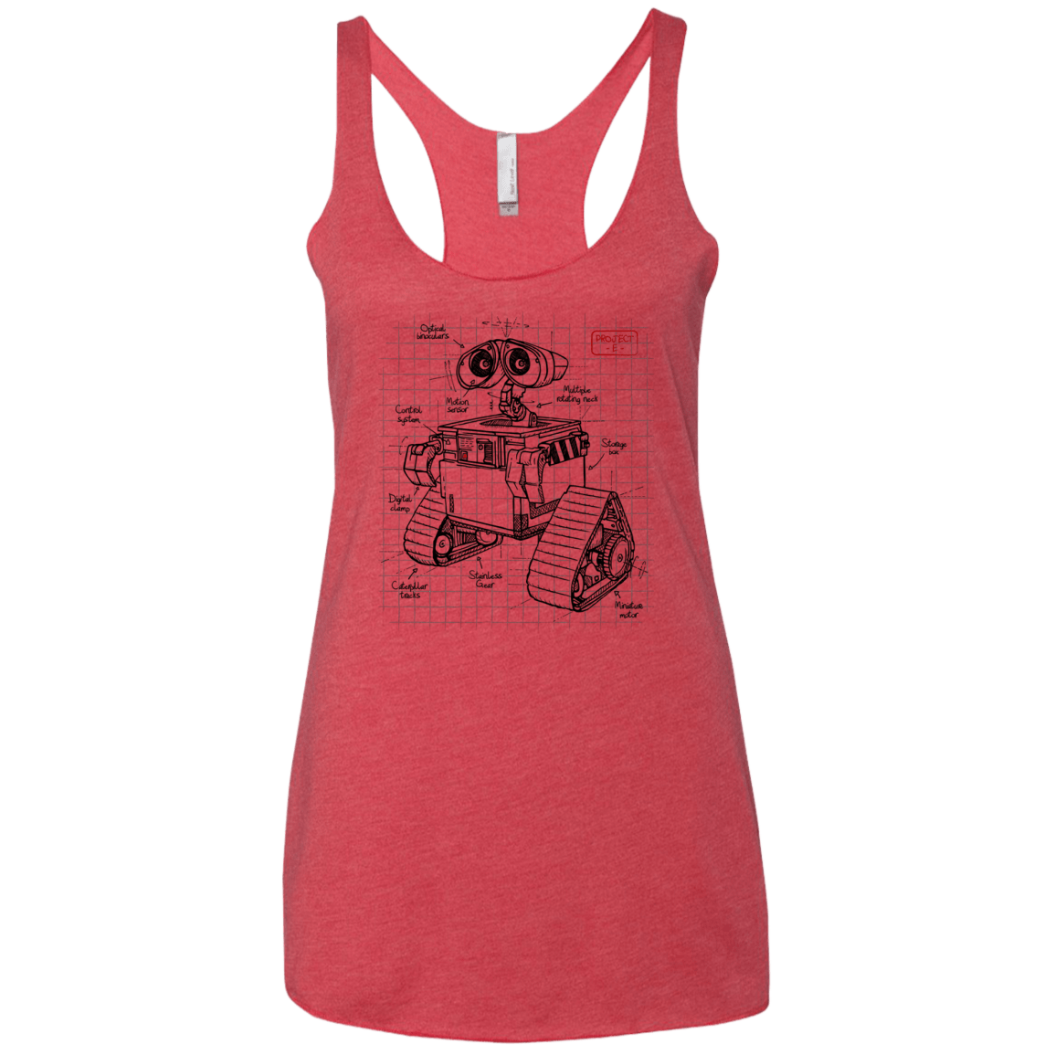 WALL-E Plan Women's Triblend Racerback Tank
