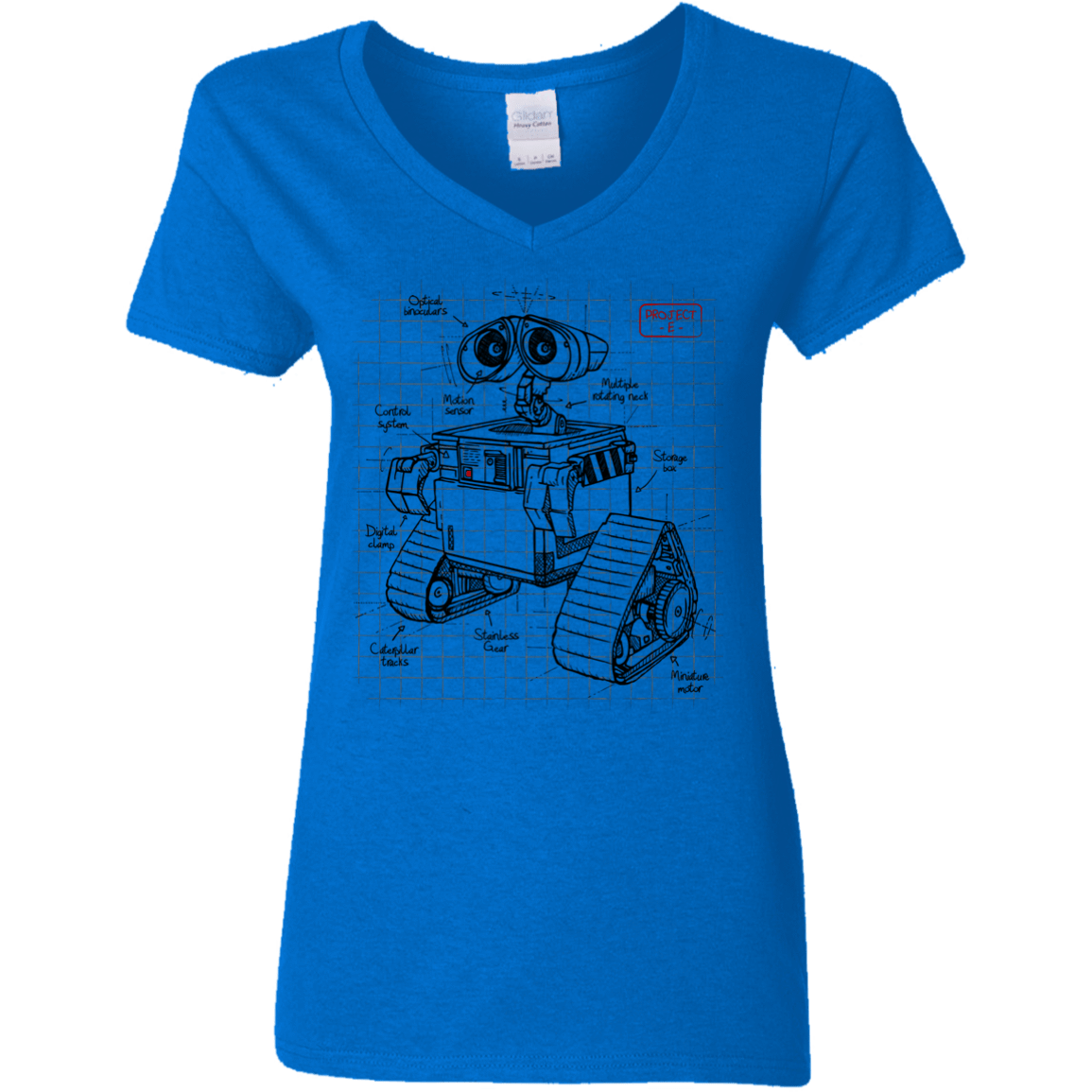 T-Shirts Royal / S WALL-E Plan Women's V-Neck T-Shirt