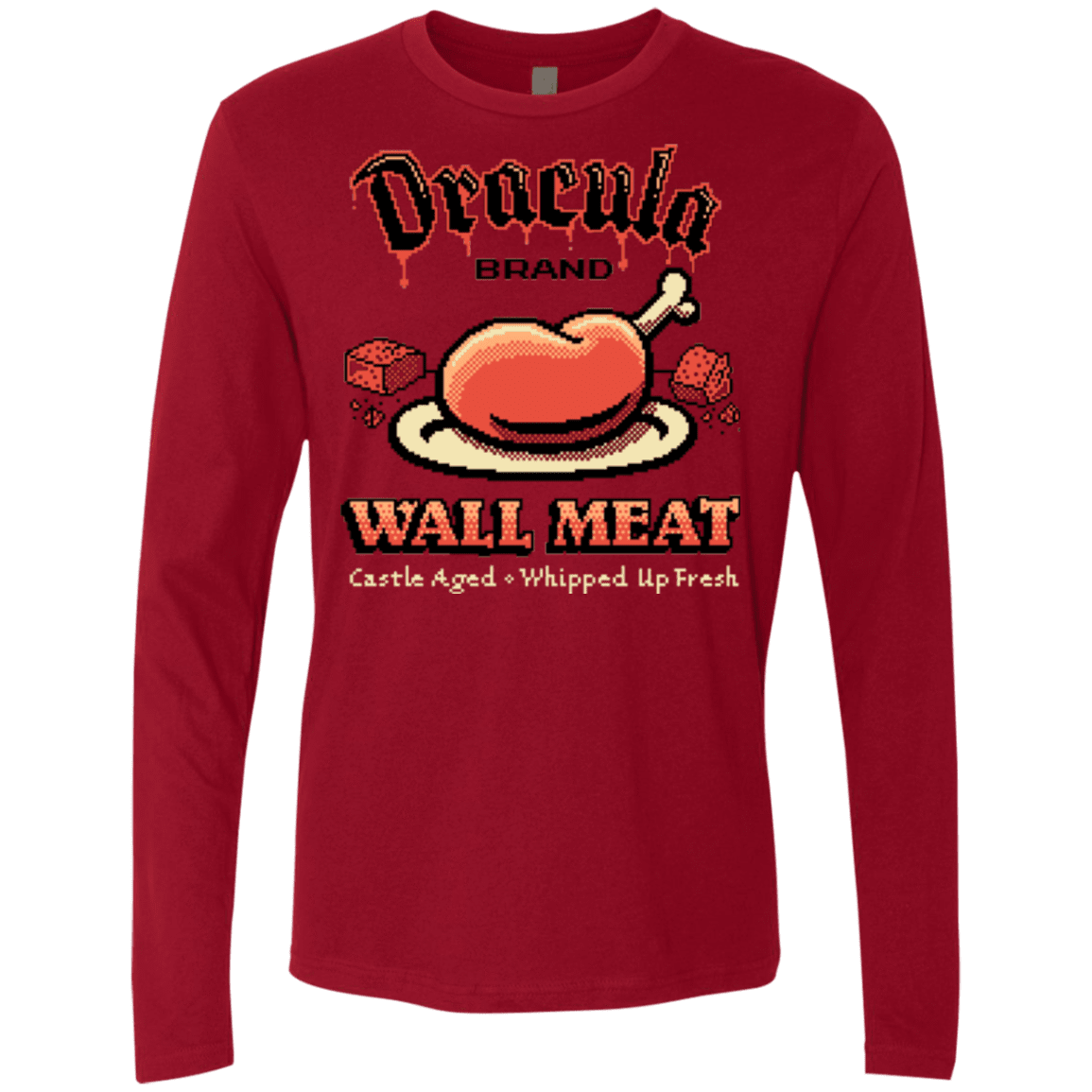 T-Shirts Cardinal / Small Wall Meat Men's Premium Long Sleeve