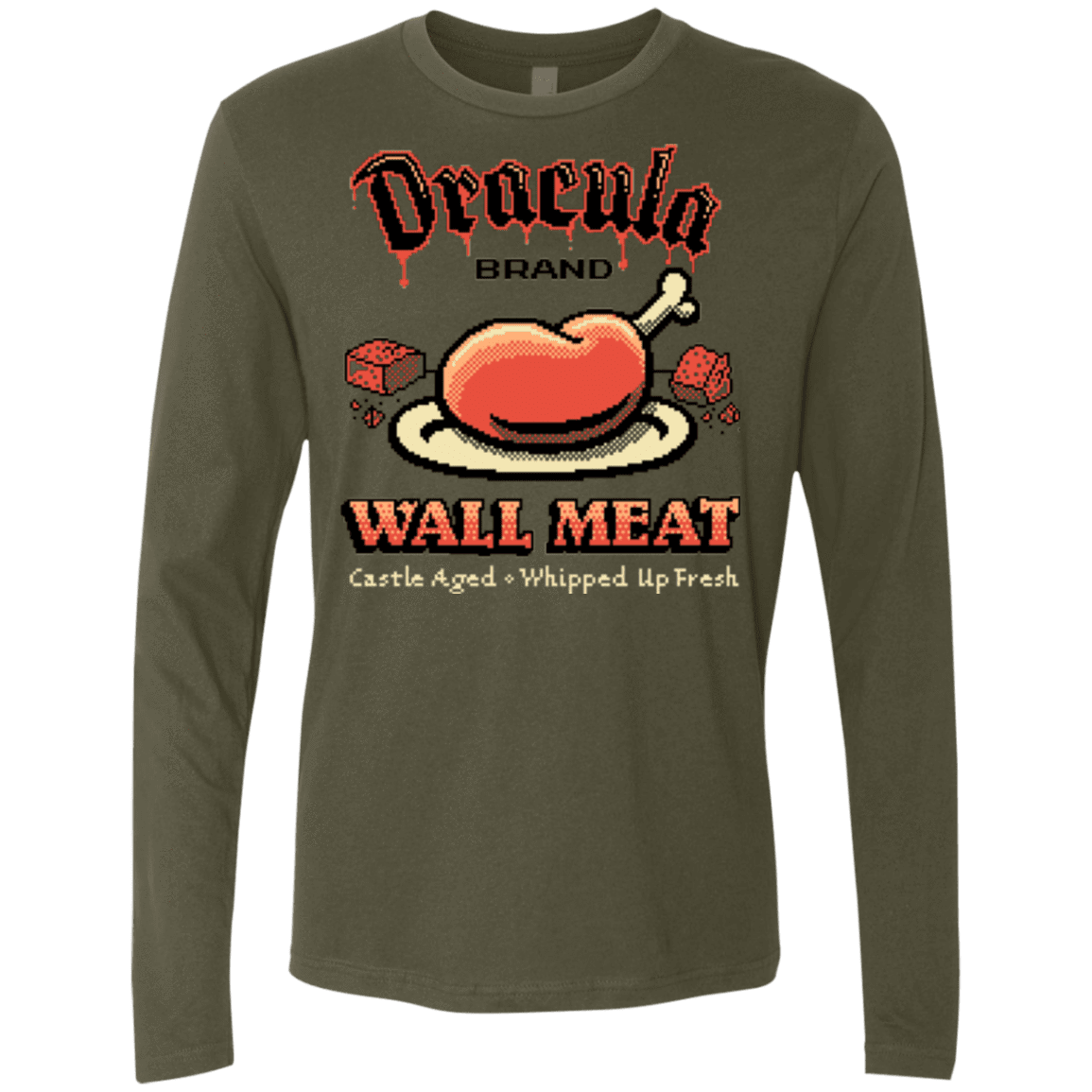 T-Shirts Military Green / Small Wall Meat Men's Premium Long Sleeve