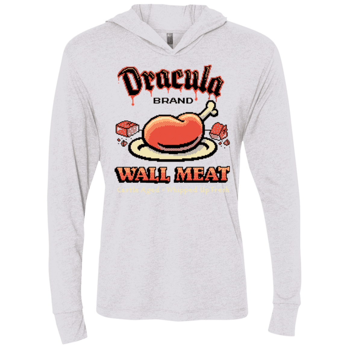 T-Shirts Heather White / X-Small Wall Meat Triblend Long Sleeve Hoodie Tee