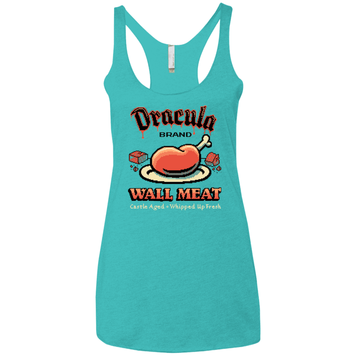 T-Shirts Tahiti Blue / X-Small Wall Meat Women's Triblend Racerback Tank
