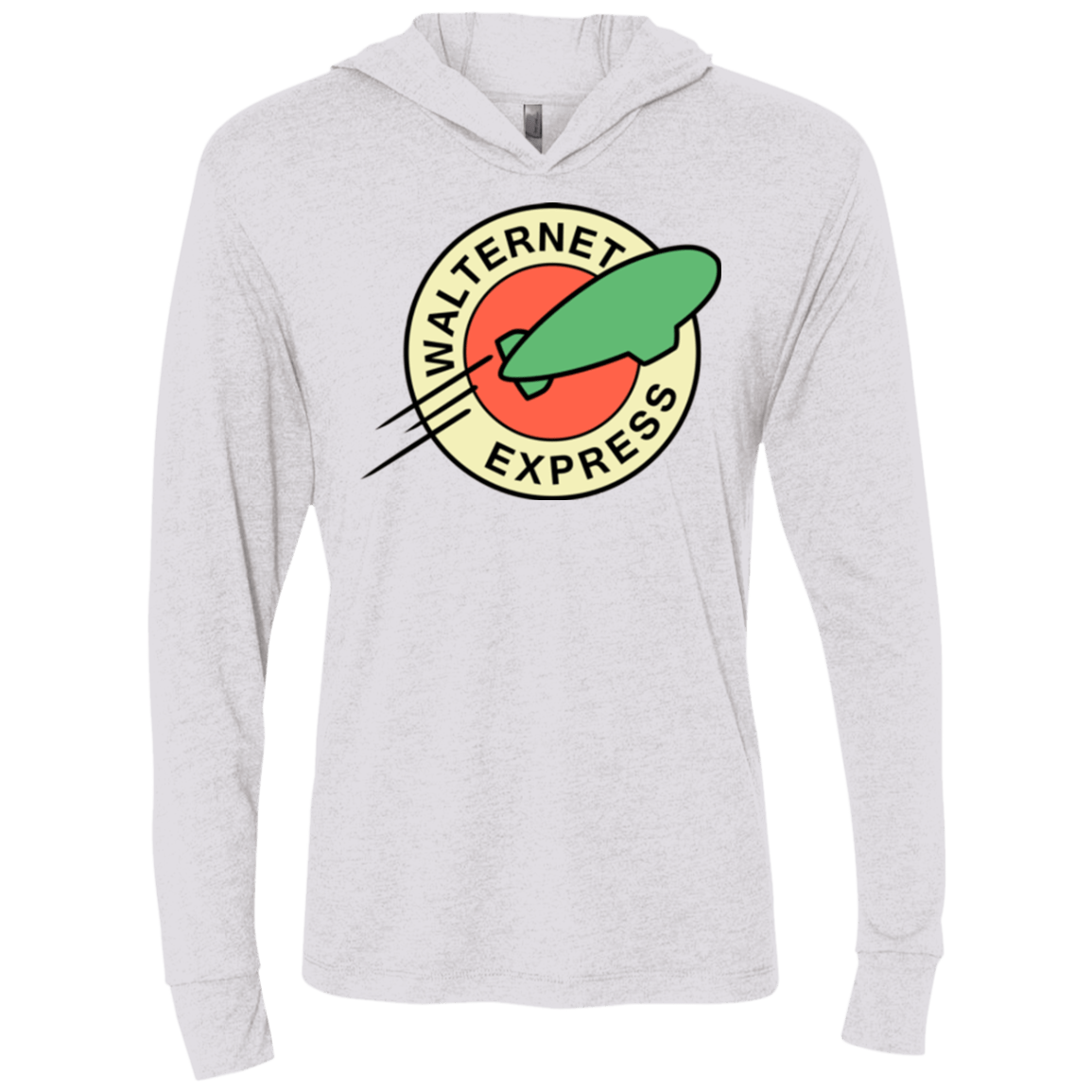 T-Shirts Heather White / X-Small Walternet Express Triblend Long Sleeve Hoodie Tee