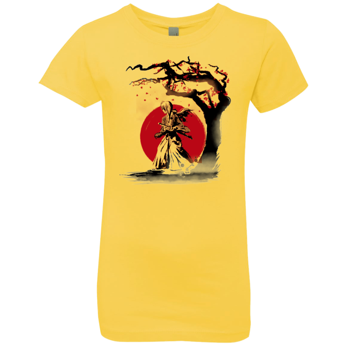 T-Shirts Vibrant Yellow / YXS wandering samurai Girls Premium T-Shirt