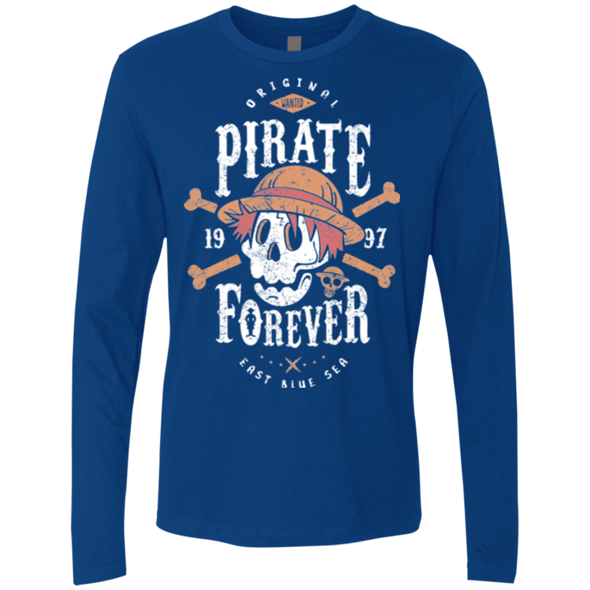 T-Shirts Royal / Small Wanted Pirate Forever Men's Premium Long Sleeve