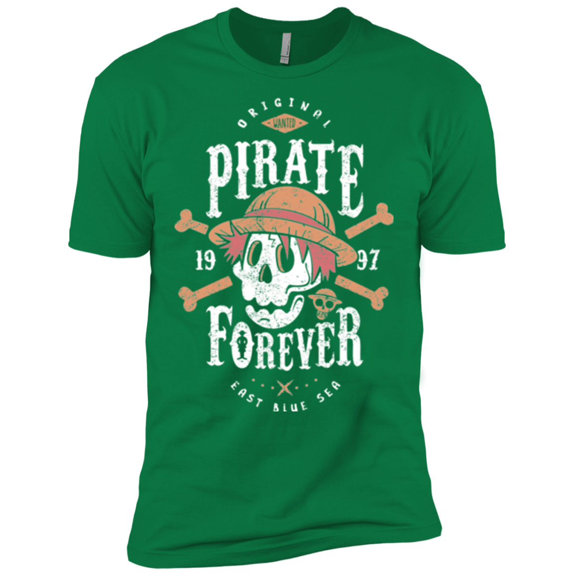 T-Shirts Kelly Green / X-Small Wanted Pirate Forever Men's Premium T-Shirt