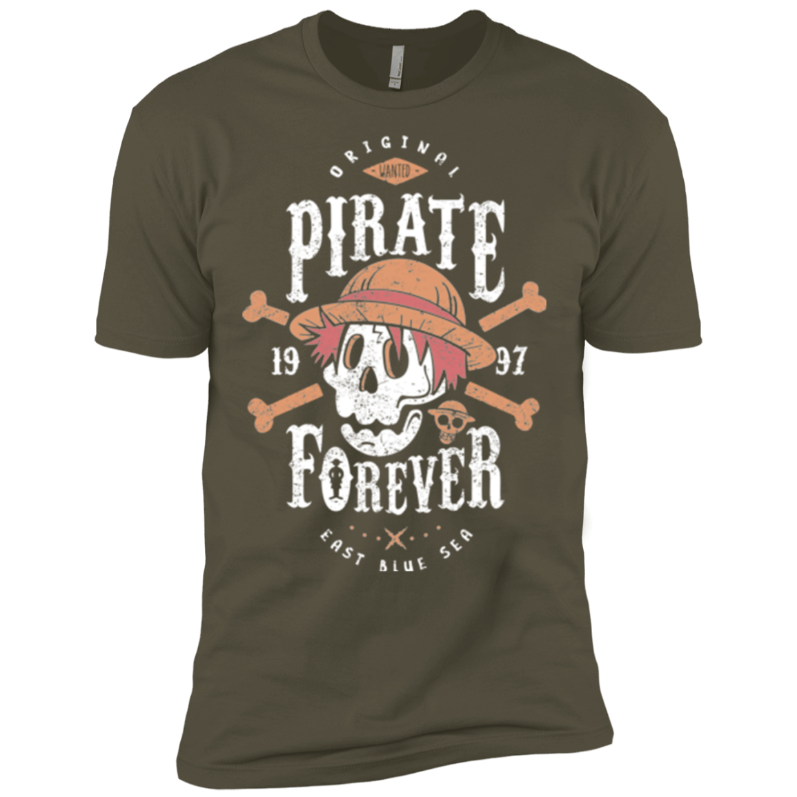 T-Shirts Military Green / X-Small Wanted Pirate Forever Men's Premium T-Shirt