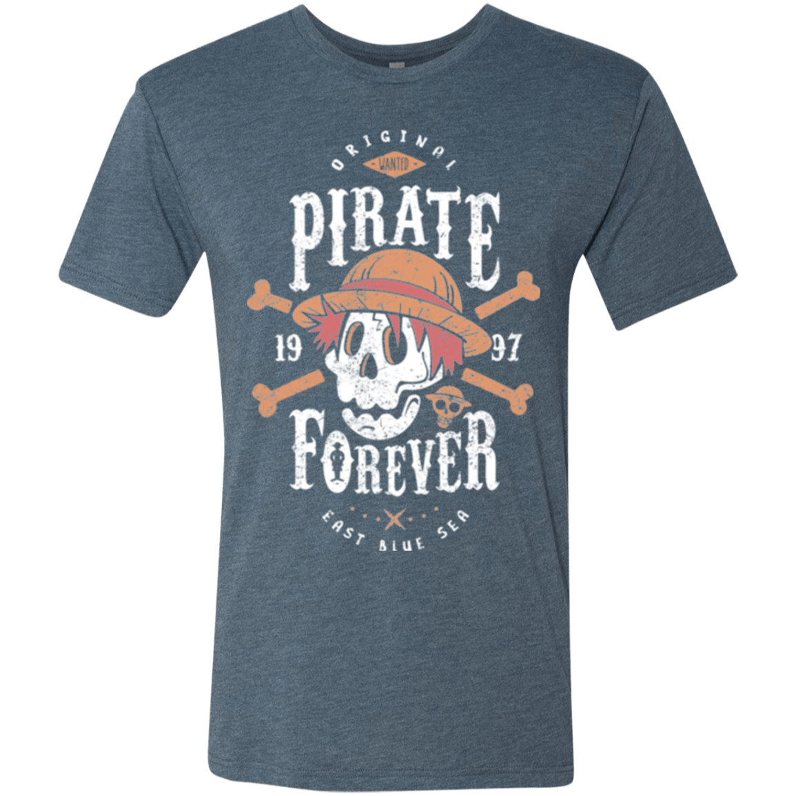 T-Shirts Indigo / Small Wanted Pirate Forever Men's Triblend T-Shirt