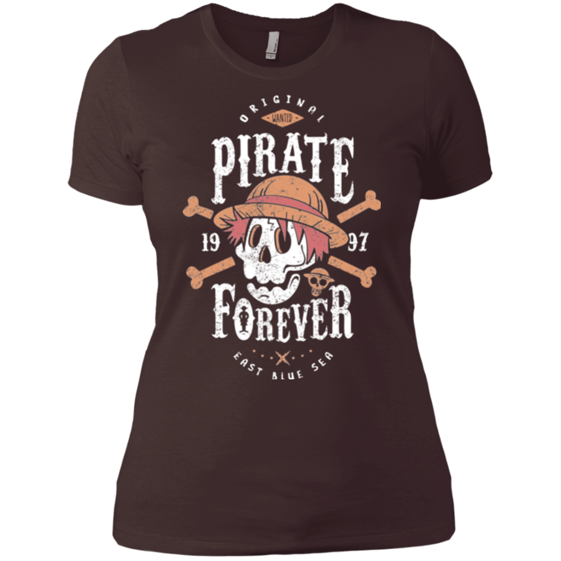 T-Shirts Dark Chocolate / X-Small Wanted Pirate Forever Women's Premium T-Shirt