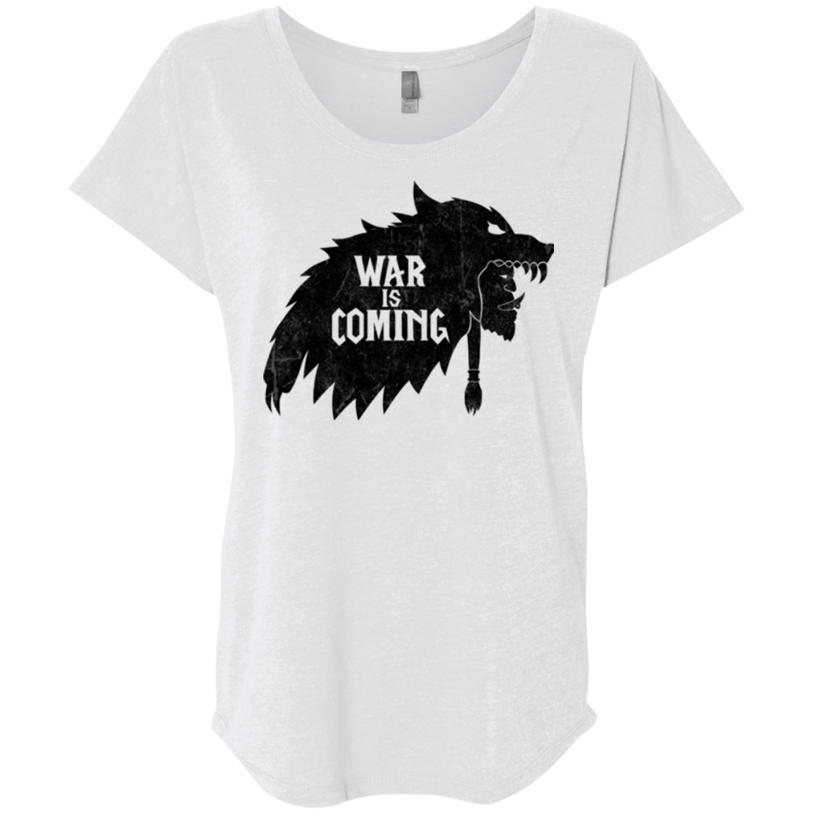 T-Shirts Heather White / X-Small War is Coming Triblend Dolman Sleeve