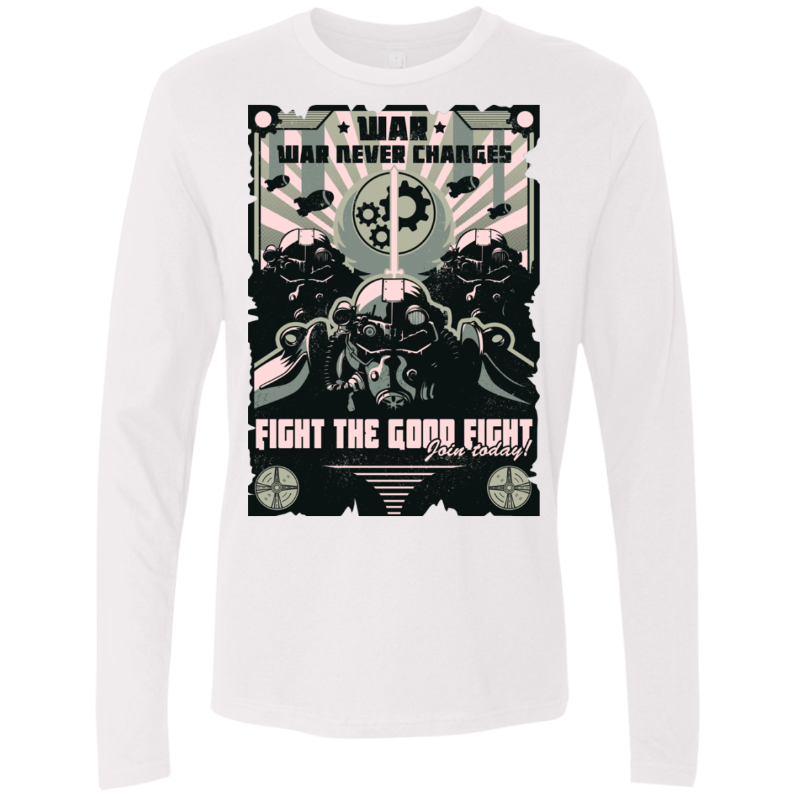 T-Shirts White / Small War Never Changes Men's Premium Long Sleeve
