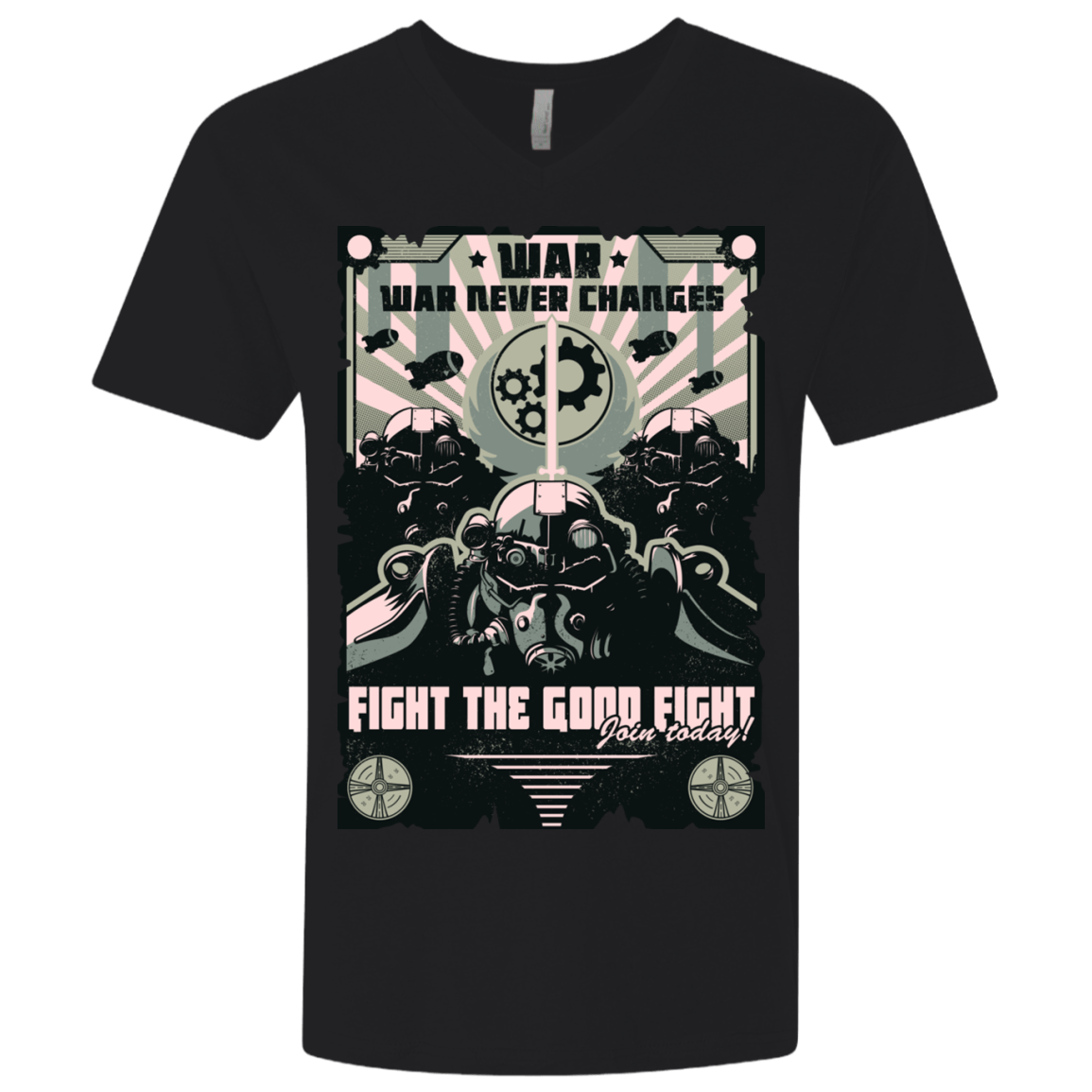 T-Shirts Black / X-Small War Never Changes Men's Premium V-Neck
