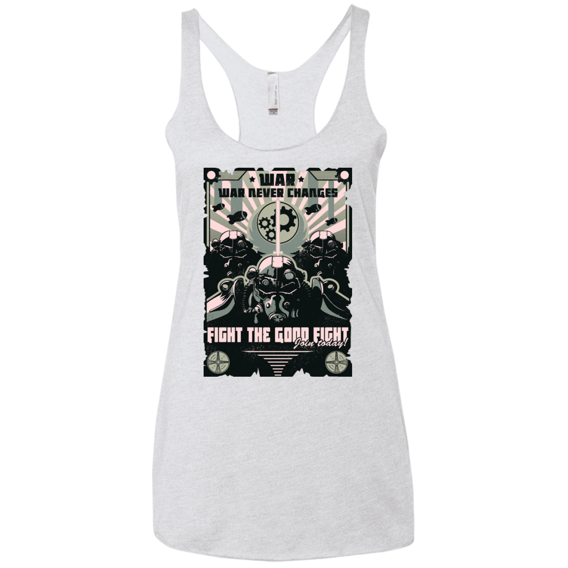 T-Shirts Heather White / X-Small War Never Changes Women's Triblend Racerback Tank