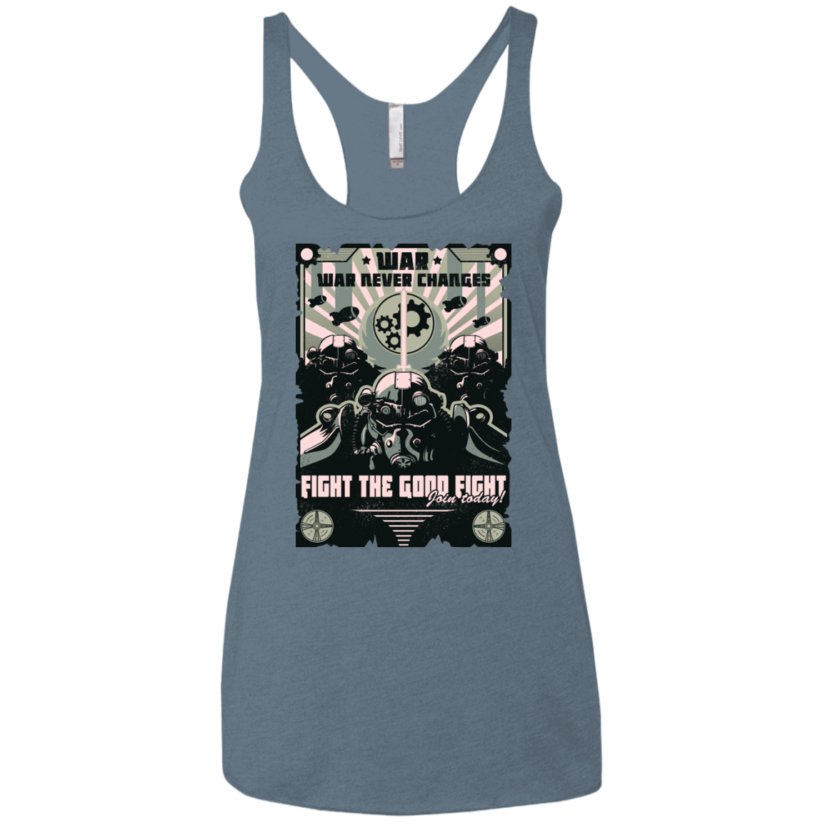 T-Shirts Indigo / X-Small War Never Changes Women's Triblend Racerback Tank