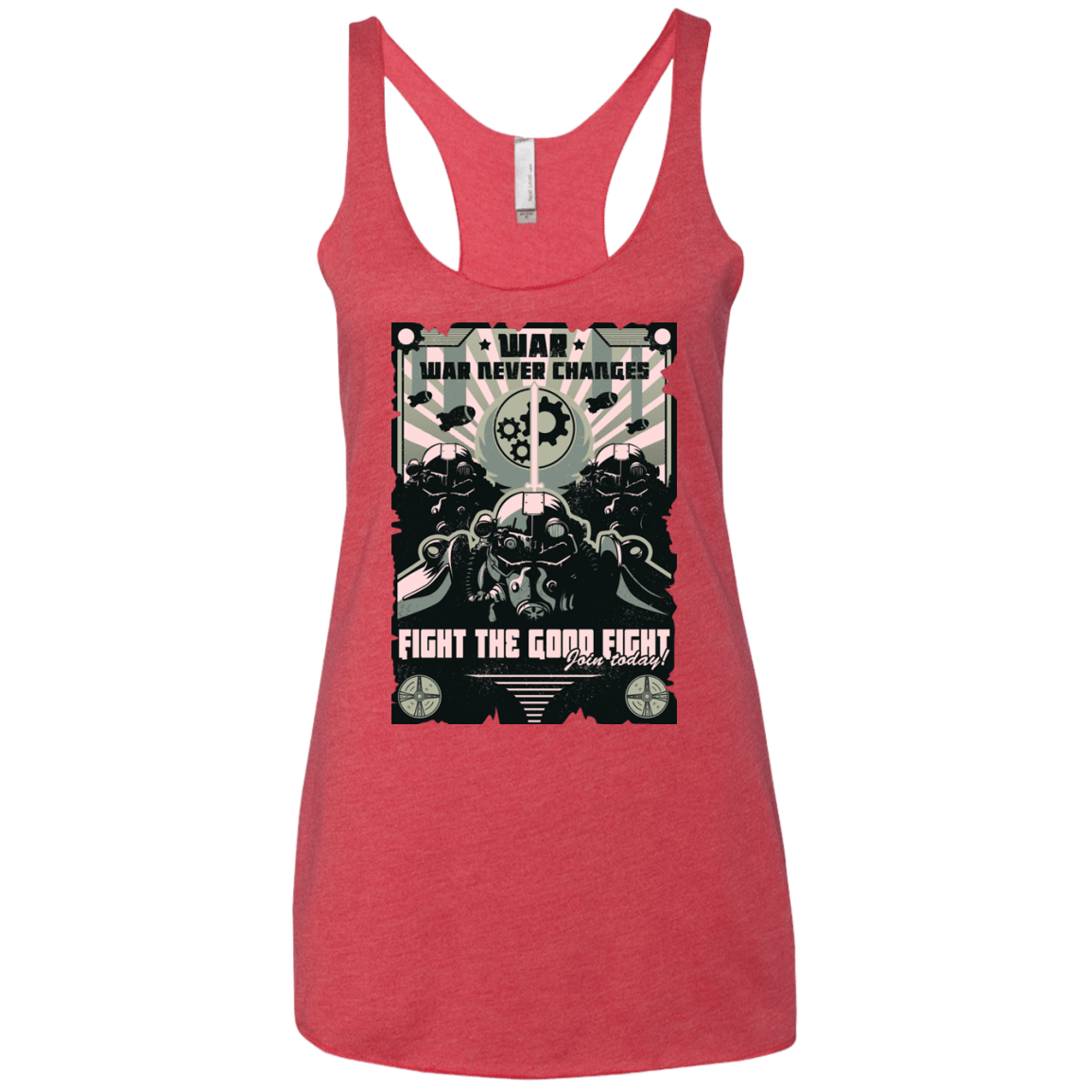 T-Shirts Vintage Red / X-Small War Never Changes Women's Triblend Racerback Tank