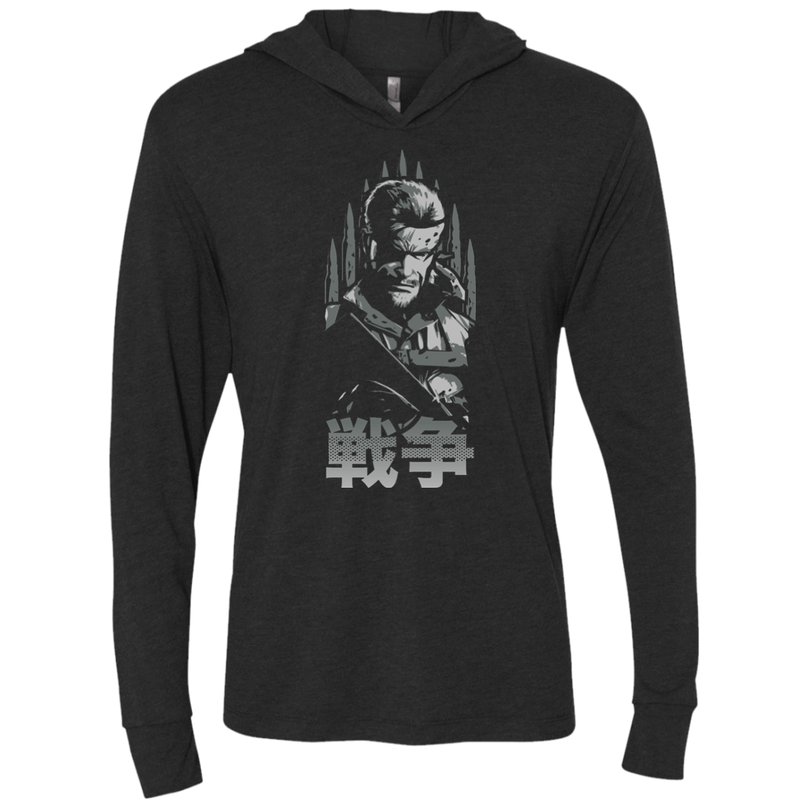 T-Shirts Vintage Black / X-Small War Triblend Long Sleeve Hoodie Tee