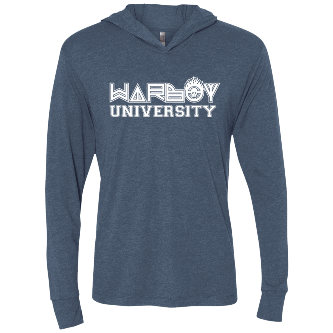 T-Shirts Indigo / X-Small Warboy University Triblend Long Sleeve Hoodie Tee