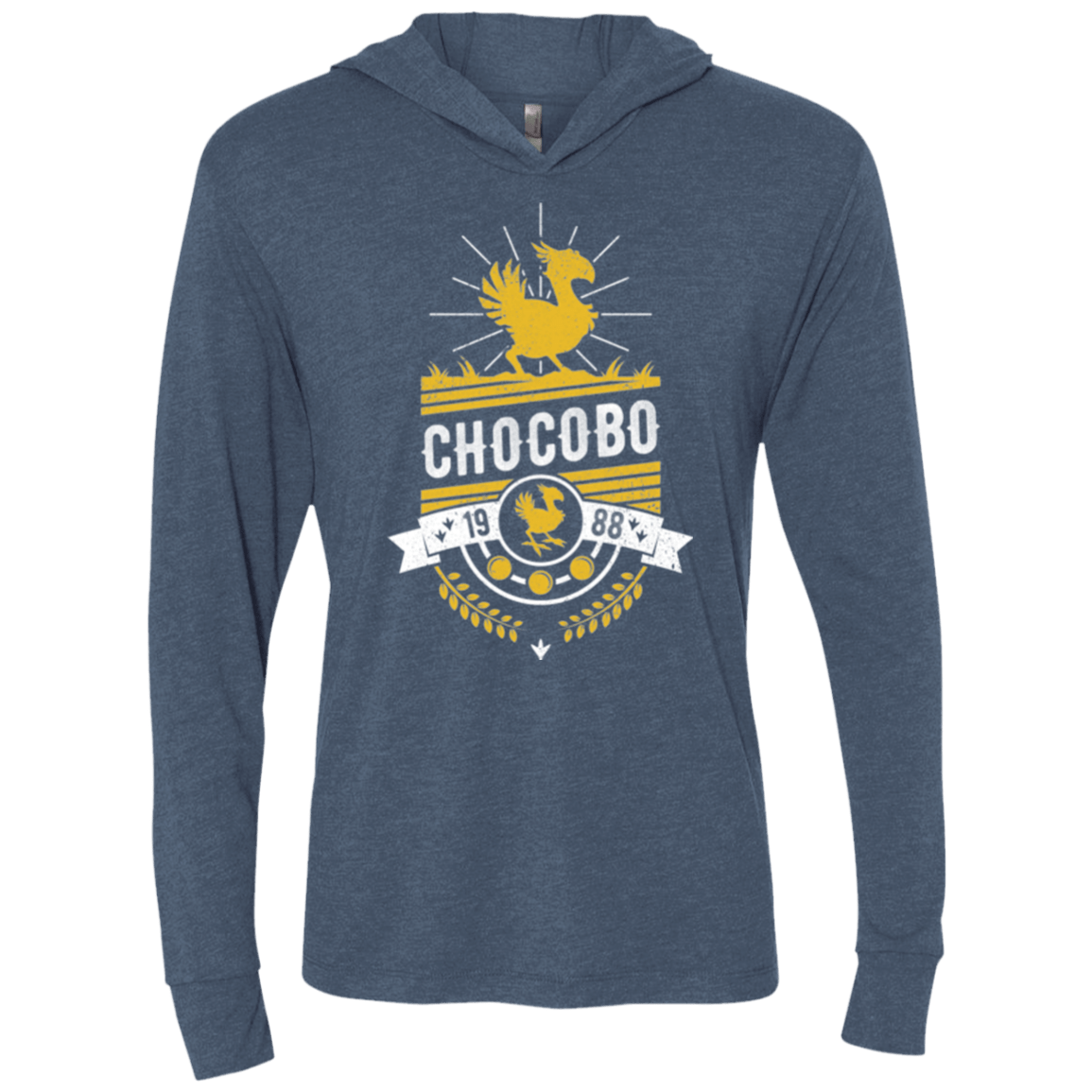 T-Shirts Indigo / X-Small Wark Triblend Long Sleeve Hoodie Tee