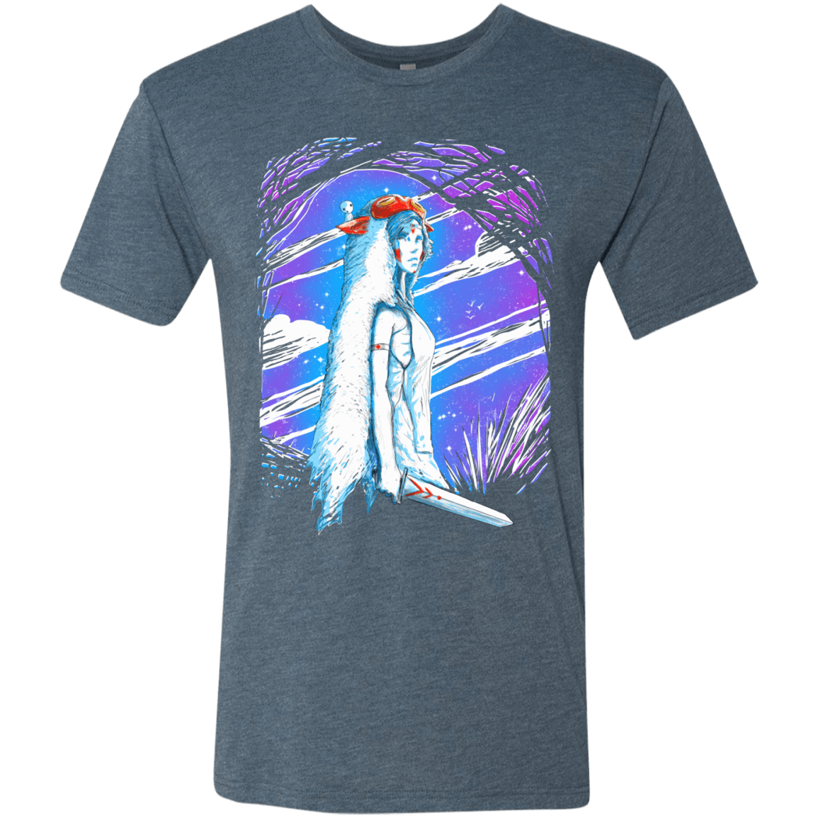 T-Shirts Indigo / S Warrior Princess Men's Triblend T-Shirt