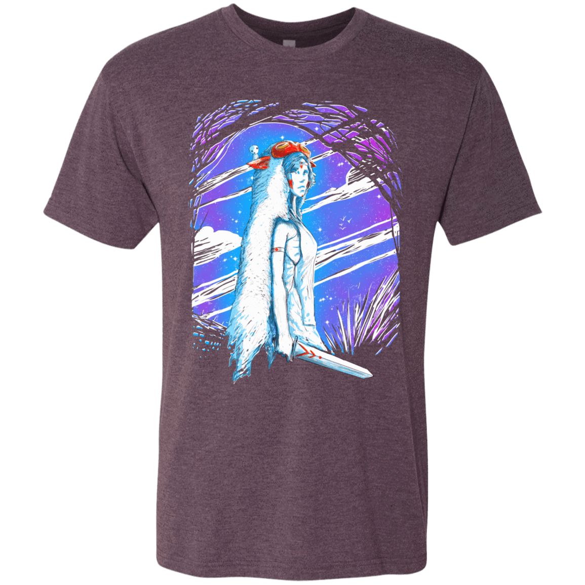 T-Shirts Vintage Purple / S Warrior Princess Men's Triblend T-Shirt