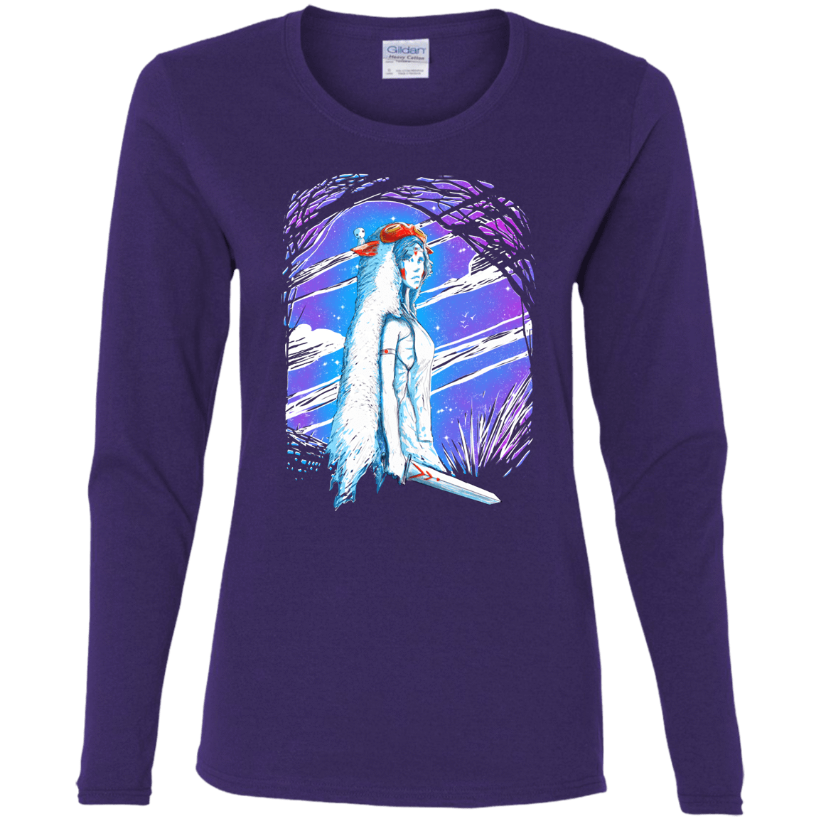 T-Shirts Purple / S Warrior Princess Women's Long Sleeve T-Shirt