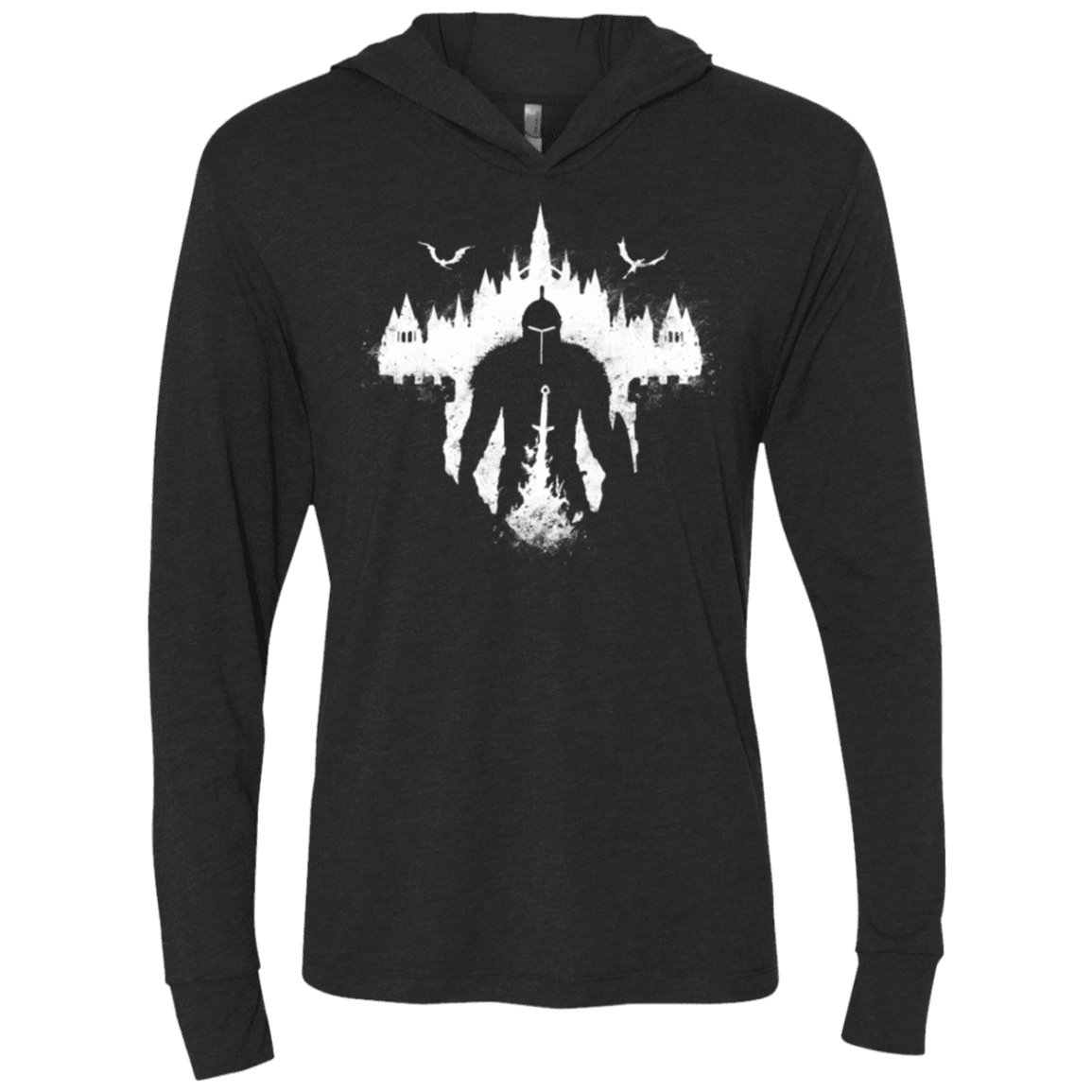 T-Shirts Vintage Black / X-Small Warrior soul Triblend Long Sleeve Hoodie Tee