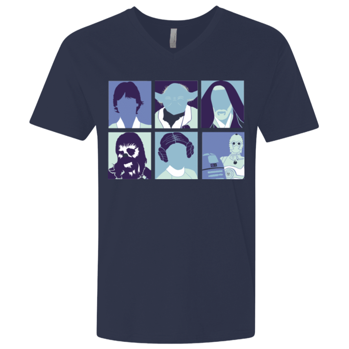 T-Shirts Midnight Navy / X-Small Wars pop Men's Premium V-Neck