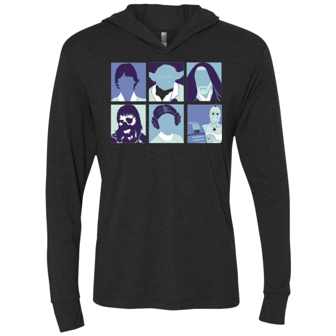 T-Shirts Vintage Black / X-Small Wars pop Triblend Long Sleeve Hoodie Tee