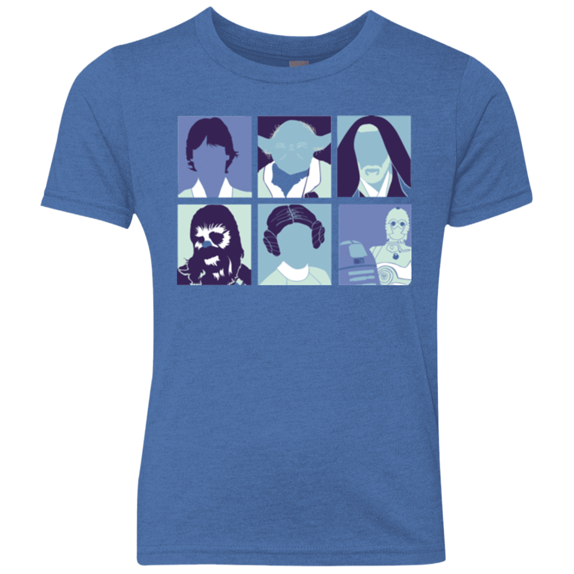 T-Shirts Vintage Royal / YXS Wars pop Youth Triblend T-Shirt