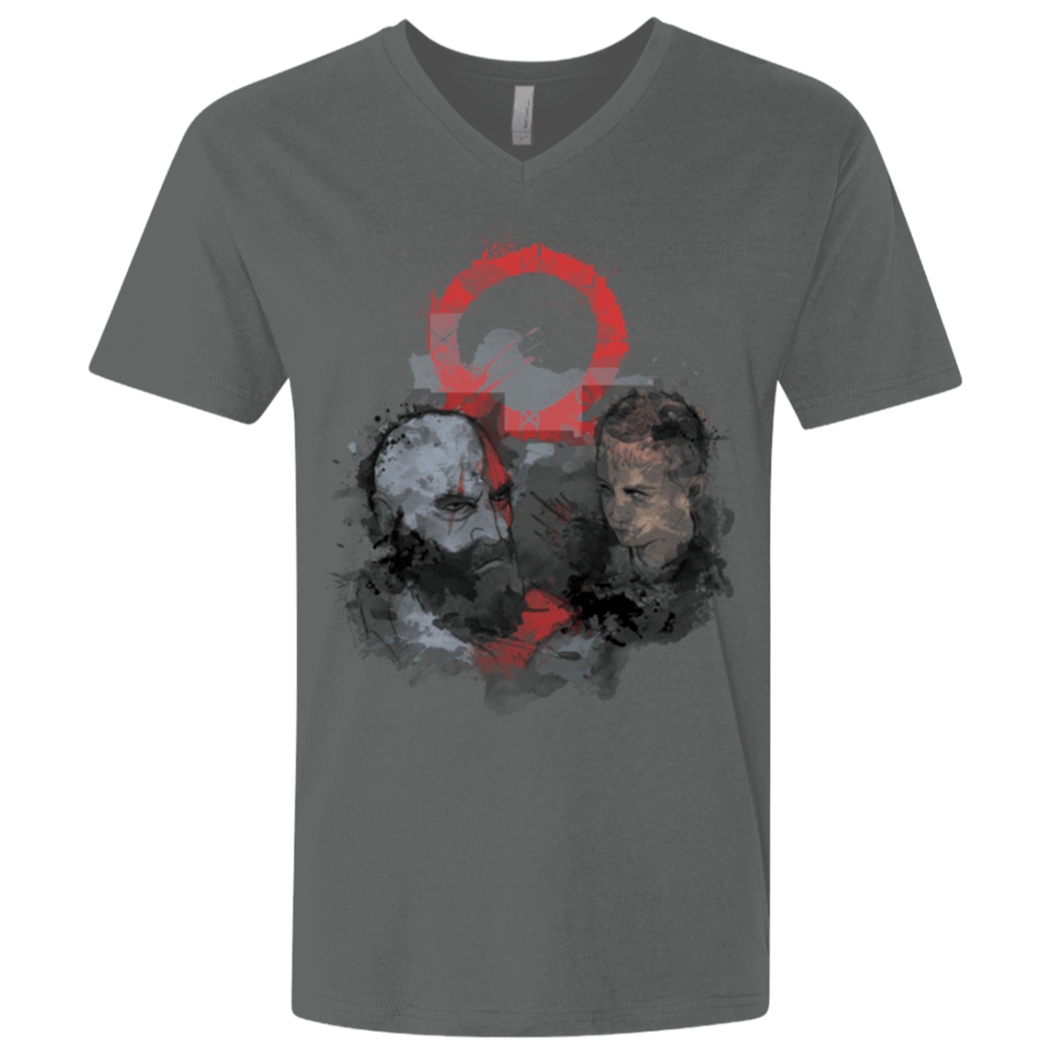 T-Shirts Heavy Metal / X-Small WARTER COLOR Men's Premium V-Neck