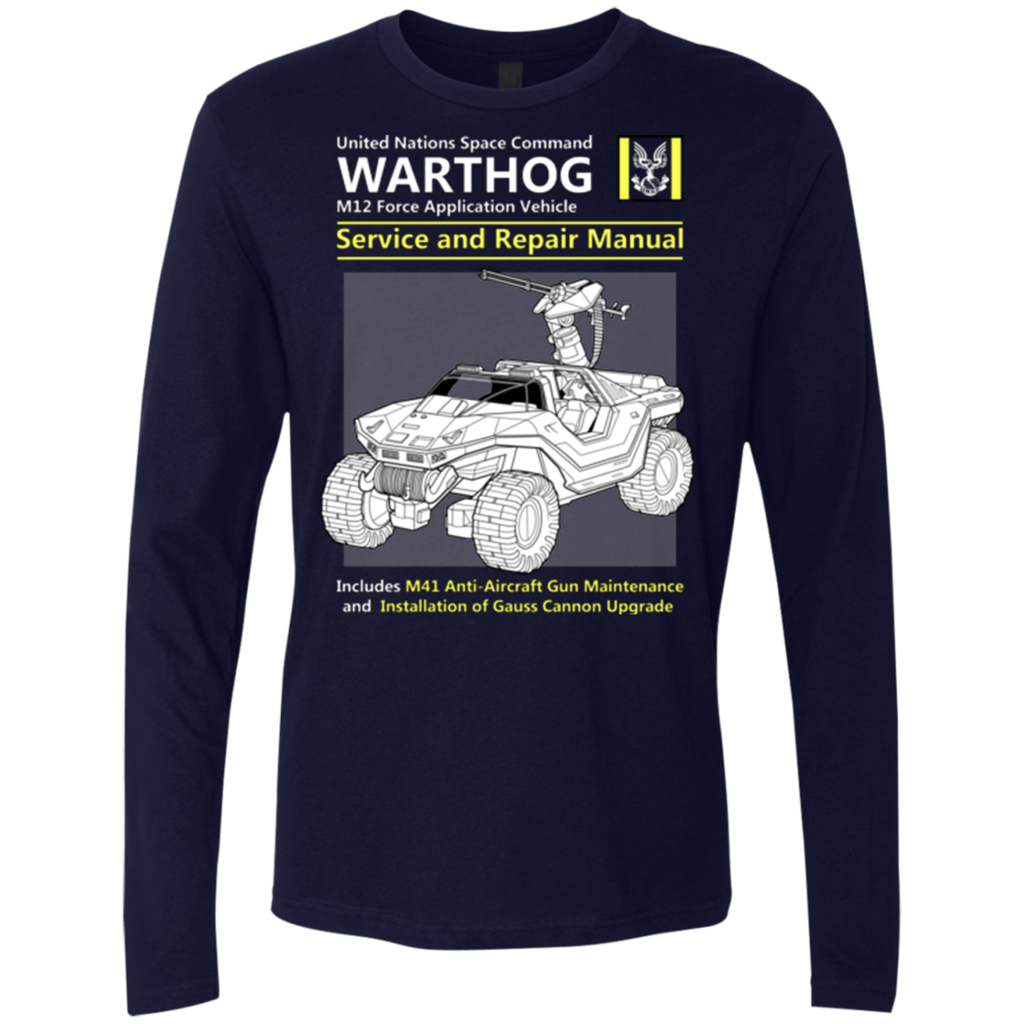 T-Shirts Midnight Navy / Small WARTHOG SERVICE AND REPAIR MANUAL Men's Premium Long Sleeve