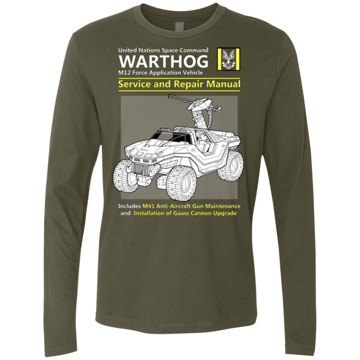 T-Shirts Military Green / Small WARTHOG SERVICE AND REPAIR MANUAL Men's Premium Long Sleeve