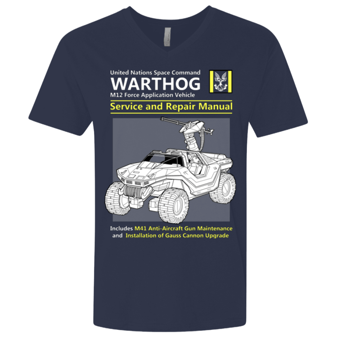 T-Shirts Midnight Navy / X-Small WARTHOG SERVICE AND REPAIR MANUAL Men's Premium V-Neck
