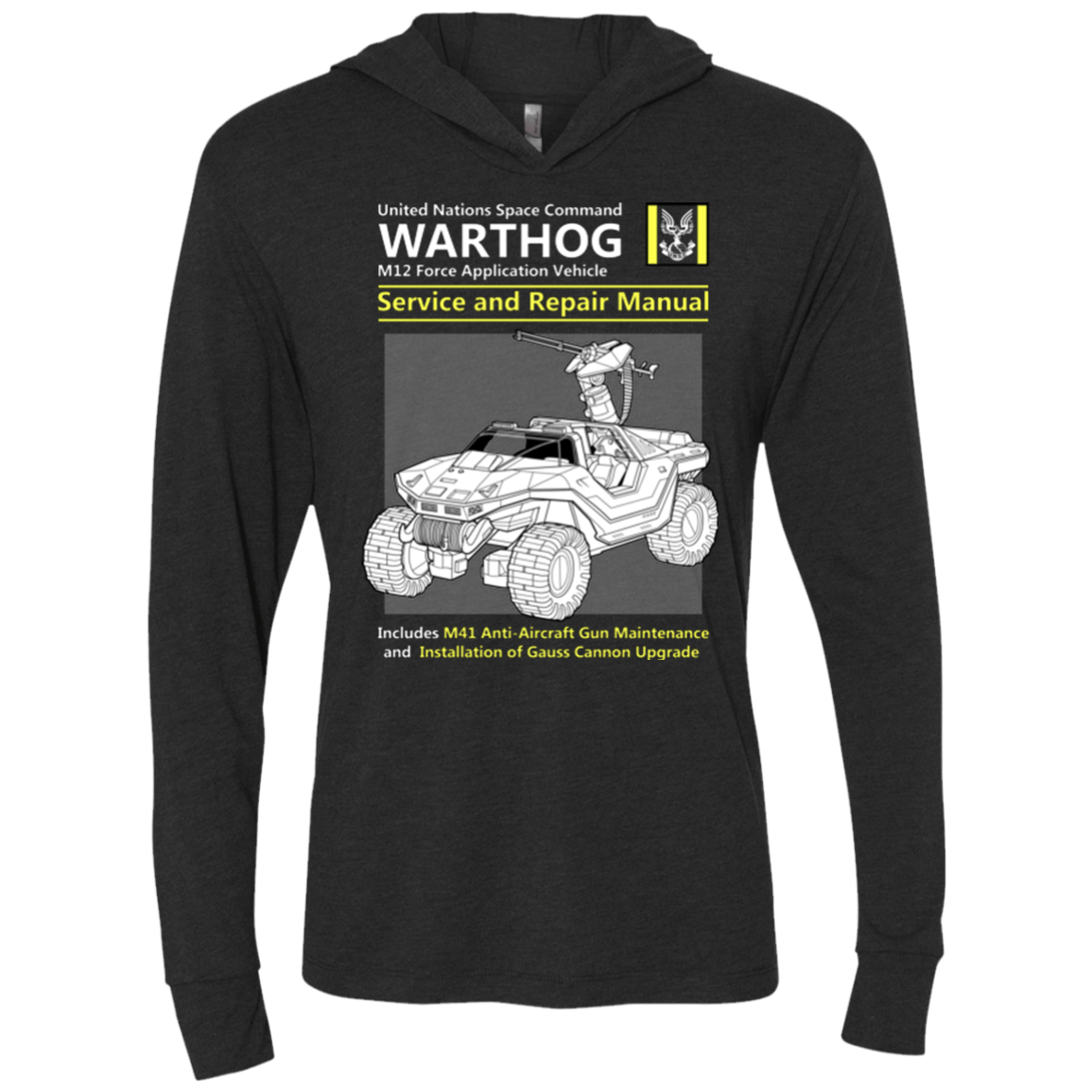 T-Shirts Vintage Black / X-Small WARTHOG SERVICE AND REPAIR MANUAL Triblend Long Sleeve Hoodie Tee