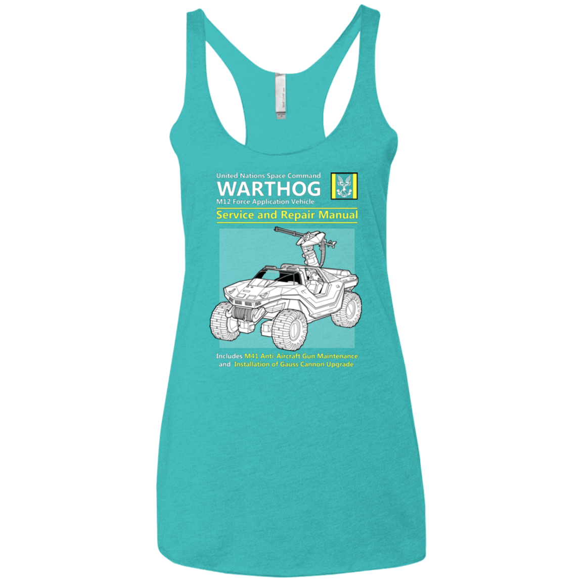 T-Shirts Tahiti Blue / X-Small WARTHOG SERVICE AND REPAIR MANUAL Women's Triblend Racerback Tank