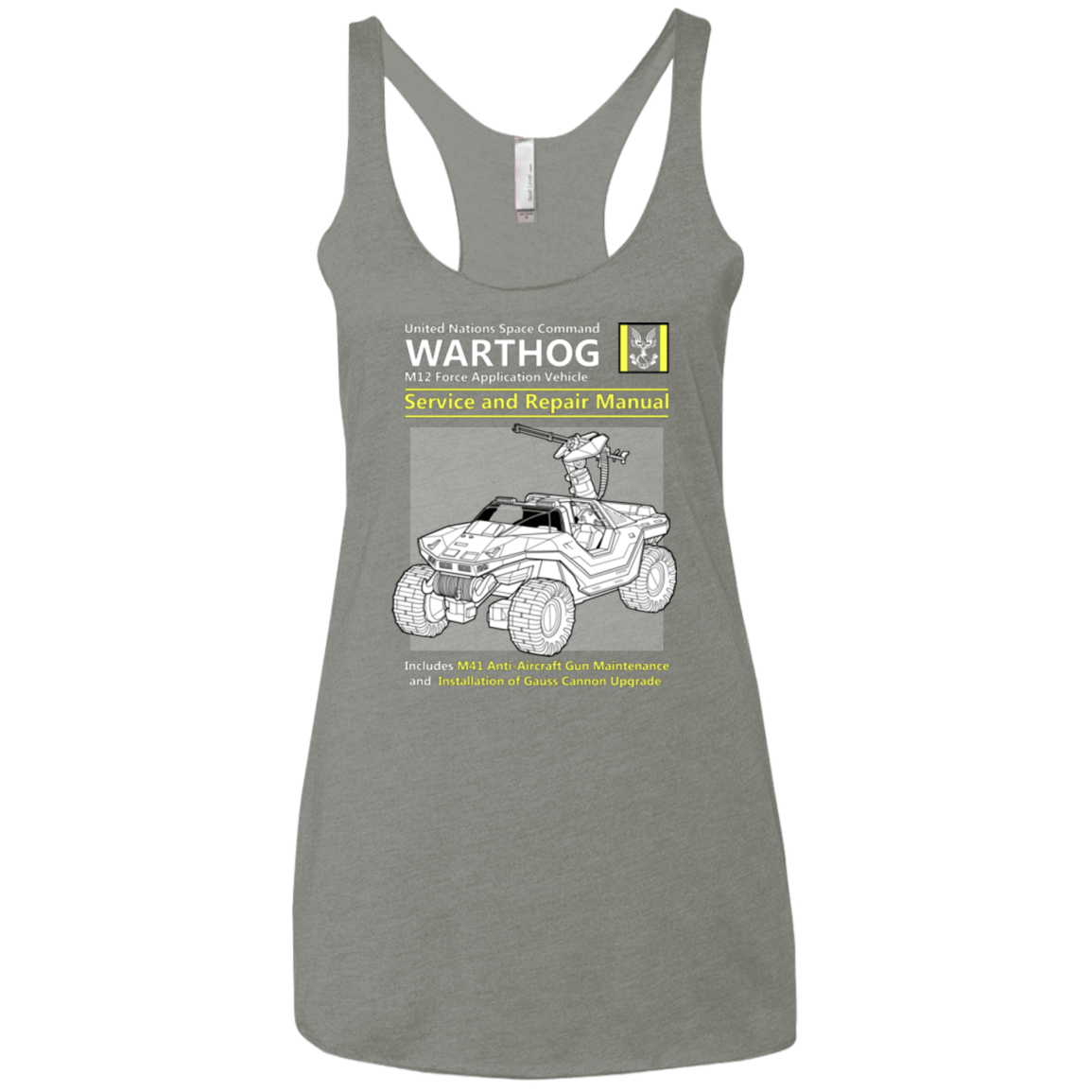 T-Shirts Venetian Grey / X-Small WARTHOG SERVICE AND REPAIR MANUAL Women's Triblend Racerback Tank