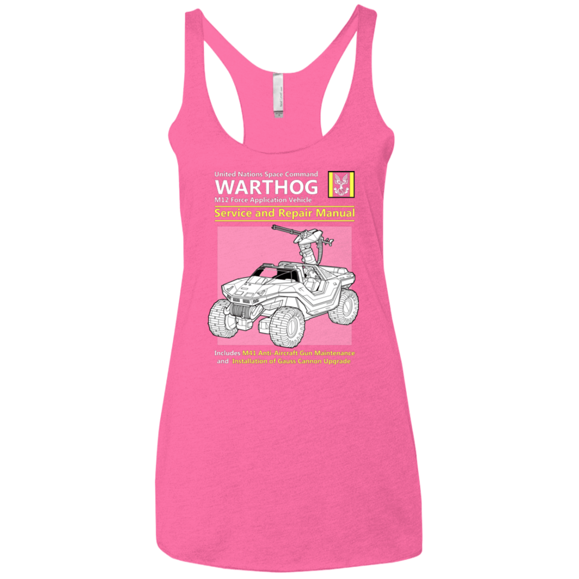 T-Shirts Vintage Pink / X-Small WARTHOG SERVICE AND REPAIR MANUAL Women's Triblend Racerback Tank