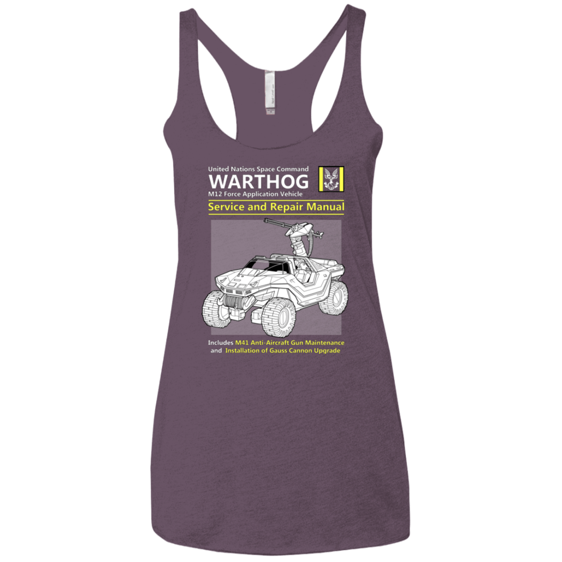 T-Shirts Vintage Purple / X-Small WARTHOG SERVICE AND REPAIR MANUAL Women's Triblend Racerback Tank