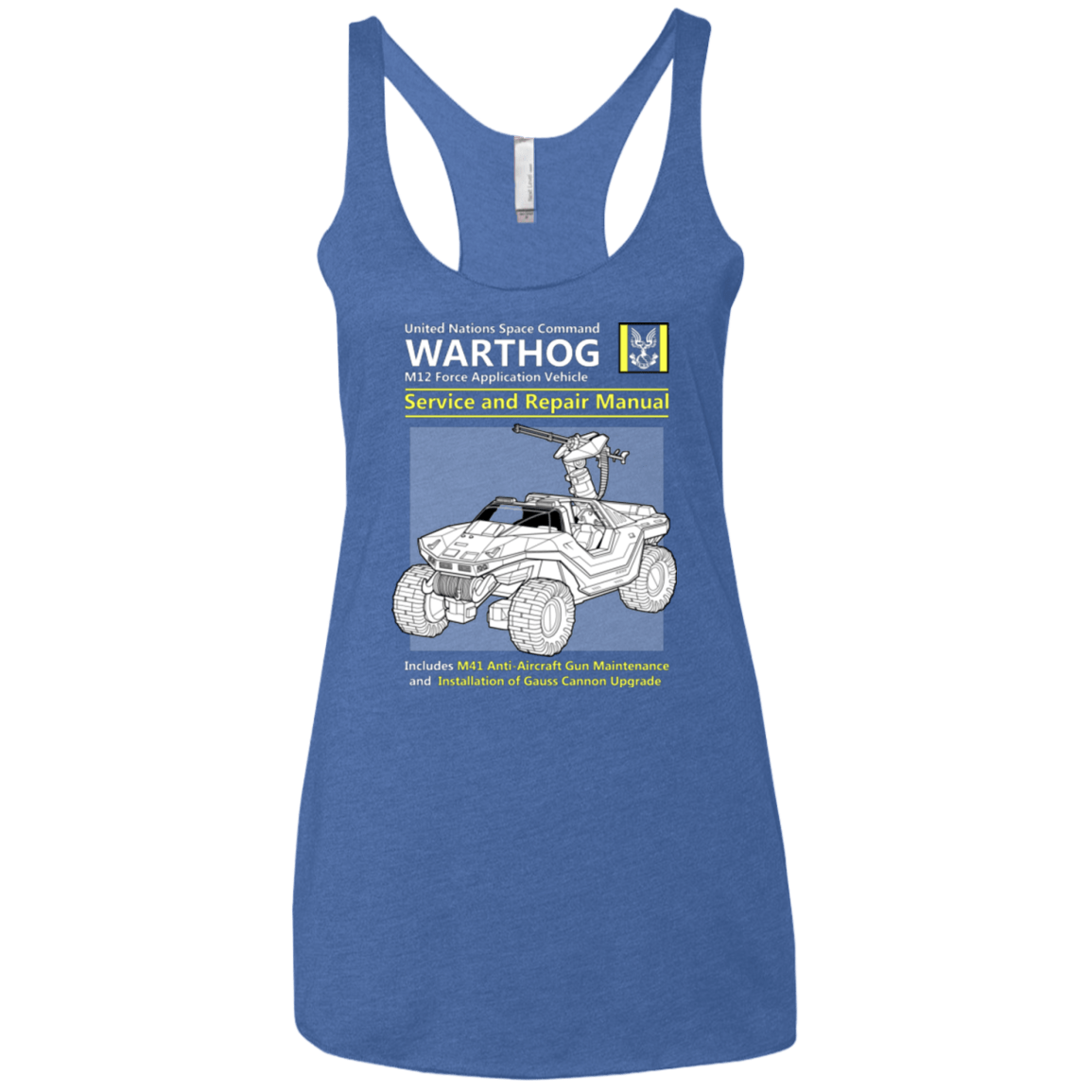 T-Shirts Vintage Royal / X-Small WARTHOG SERVICE AND REPAIR MANUAL Women's Triblend Racerback Tank