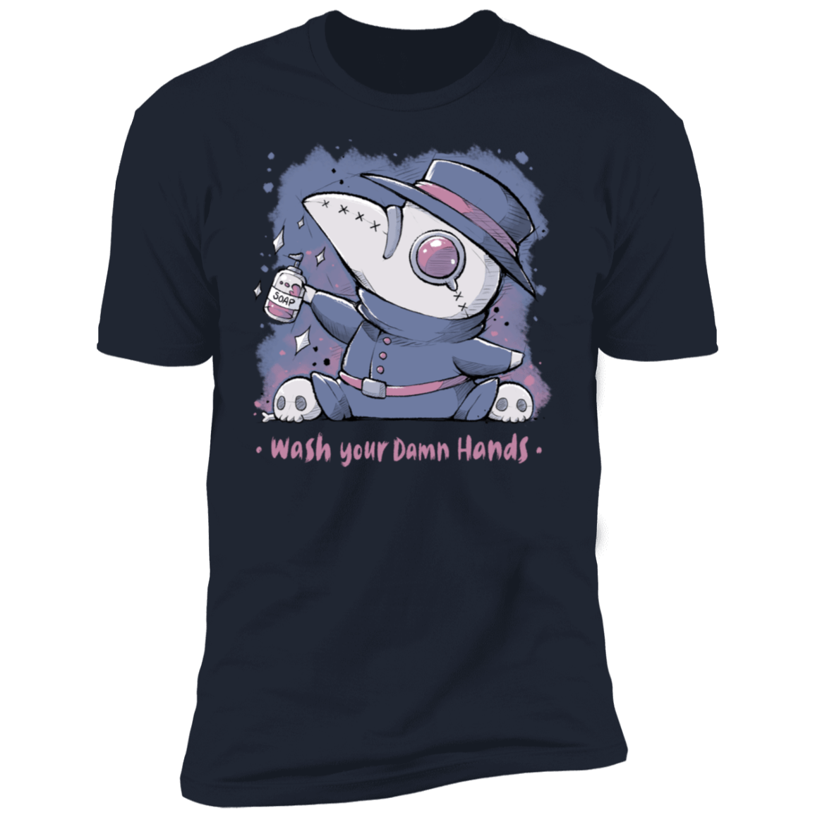 T-Shirts Midnight Navy / S Wash Your Damn Hands Men's Premium T-Shirt