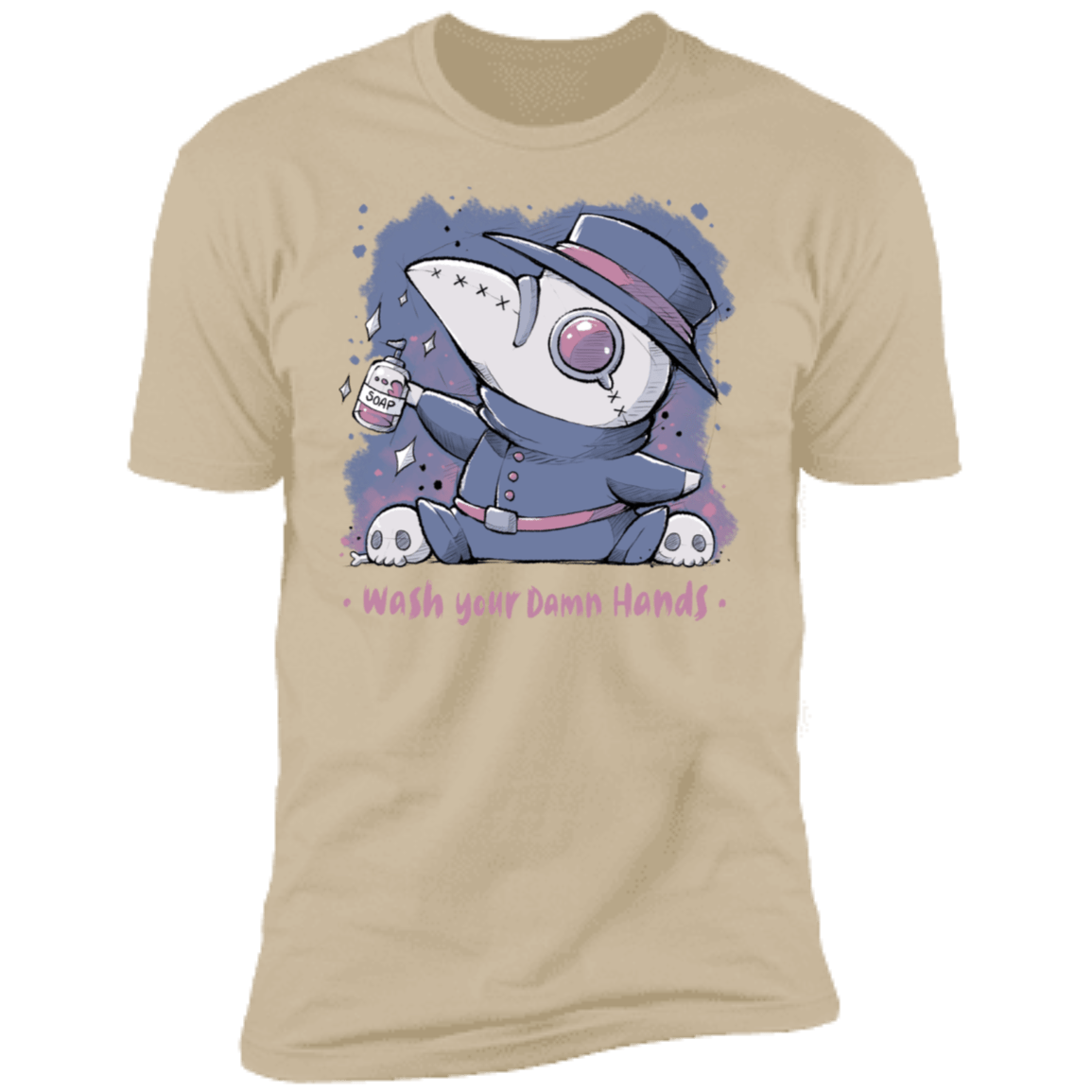 T-Shirts Sand / S Wash Your Damn Hands Men's Premium T-Shirt