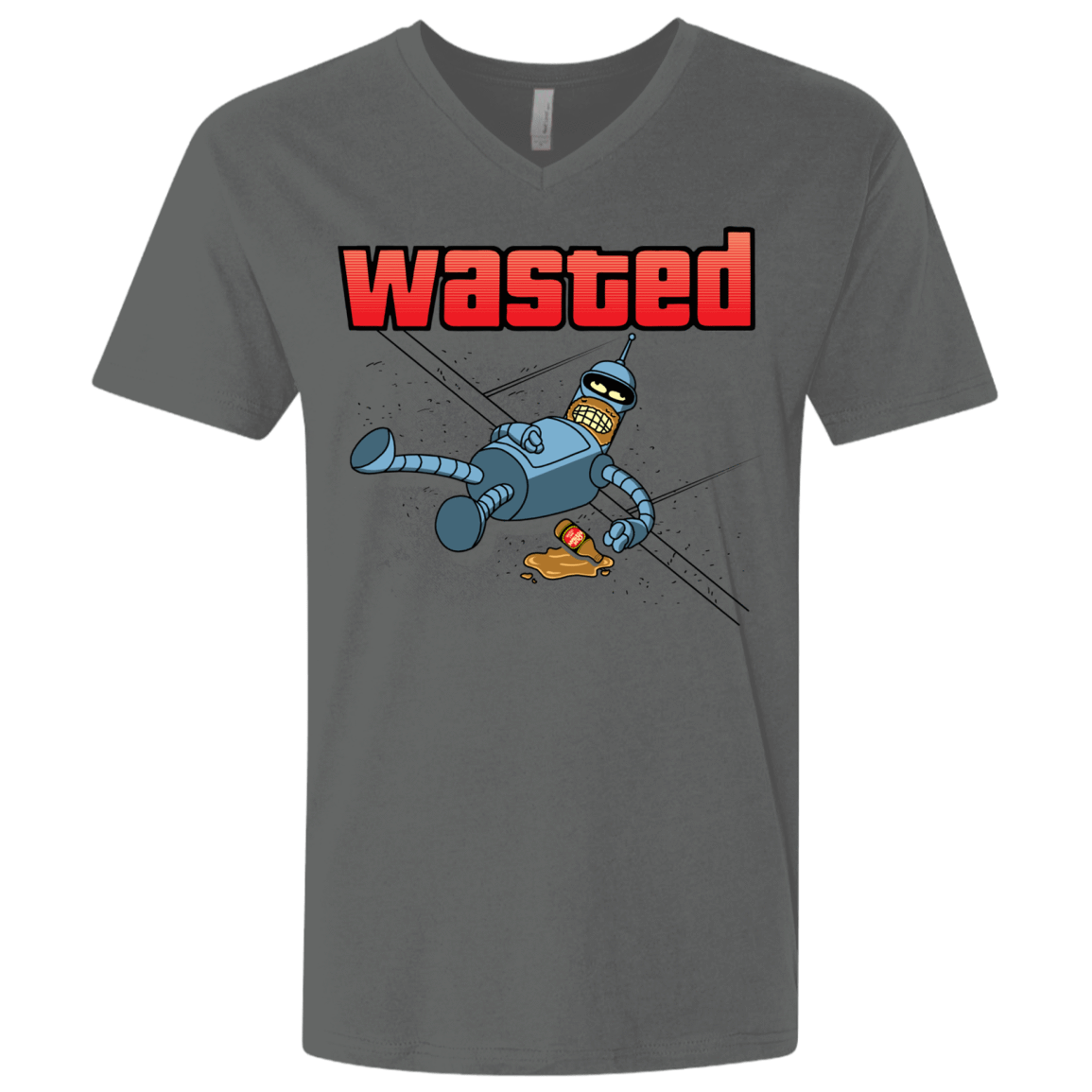 T-Shirts Heavy Metal / X-Small Wasted Men's Premium V-Neck