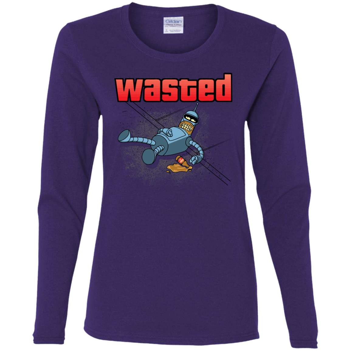 T-Shirts Purple / S Wasted Women's Long Sleeve T-Shirt