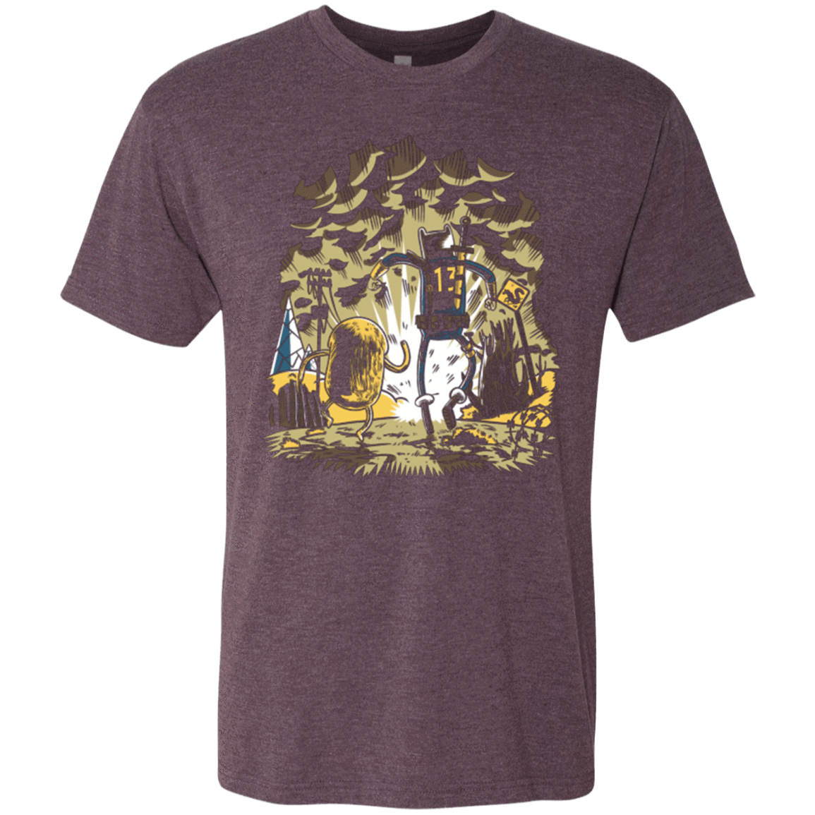 T-Shirts Vintage Purple / Small wasteland time Men's Triblend T-Shirt