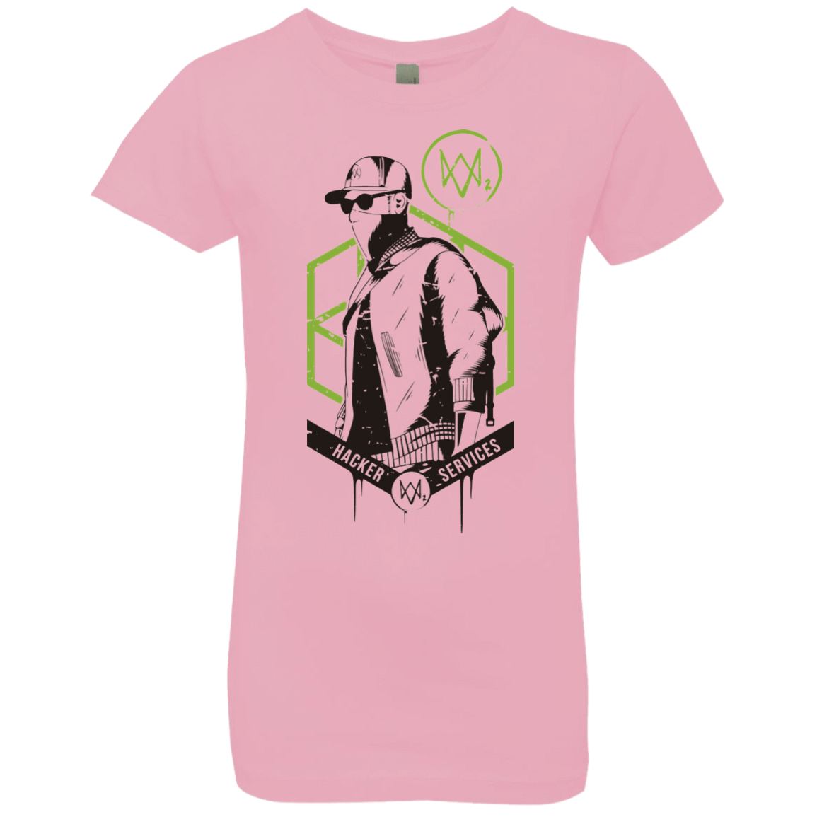 T-Shirts Light Pink / YXS Watch Dogs 2 Hacker Services Girls Premium T-Shirt