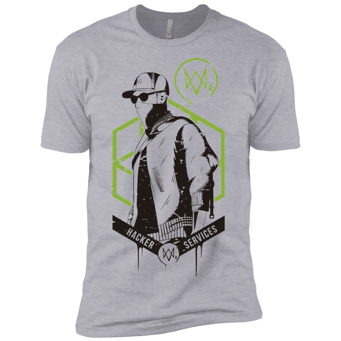 T-Shirts Heather Grey / X-Small Watch Dogs 2 Hacker Services Men's Premium T-Shirt